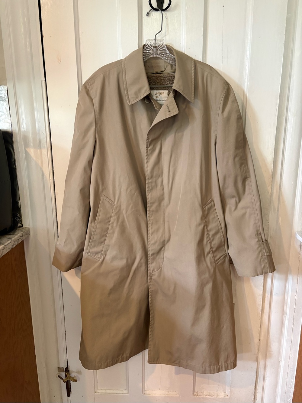 London Fog Men's Tan Single-Breasted Trench Coat